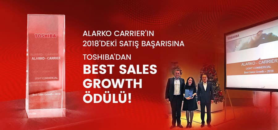Alarko Carrier, başarılı performansıyla Toshiba tarafından “EMEA Bölgesi-En İyi Satış Büyümesi” ödülünü aldı.